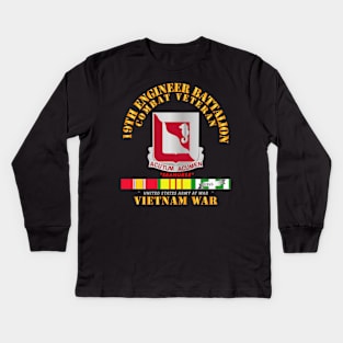 19th Engineer Battalion - w VN SVC Kids Long Sleeve T-Shirt